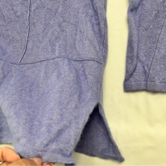 Made in Italy Merino Wool Cashmere Tunic Sweater Periwinkle | Women's Medium - Picture 5 of 8